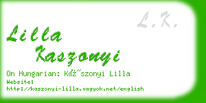 lilla kaszonyi business card